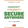Webroot SecureAnywhere Internet Security Plus /3 Devices (1 Year )