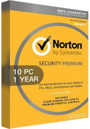 Norton Security Premium 3 Multi Device/10 Devices/1 Year