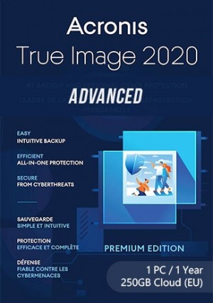 Acronis True Image 2020 Advanced - 1 PC/1 Year/250GB Cloud (EU)