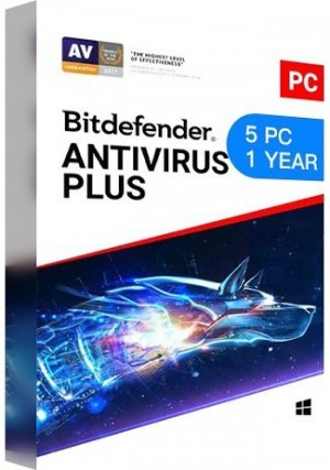 Bitdefender Antivirus Plus / 5 PCs (1 Year)