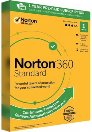 Norton 360 1 Device/1 Year 10GB Cloud Storage (EU)