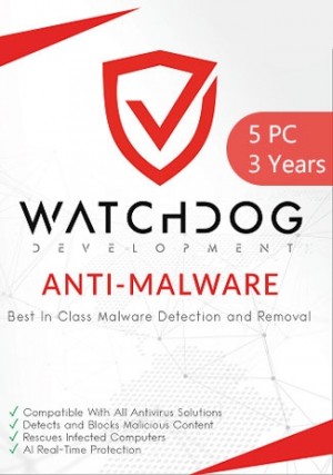 Watchdog Anti-Malware /5 PCs (3 Years)