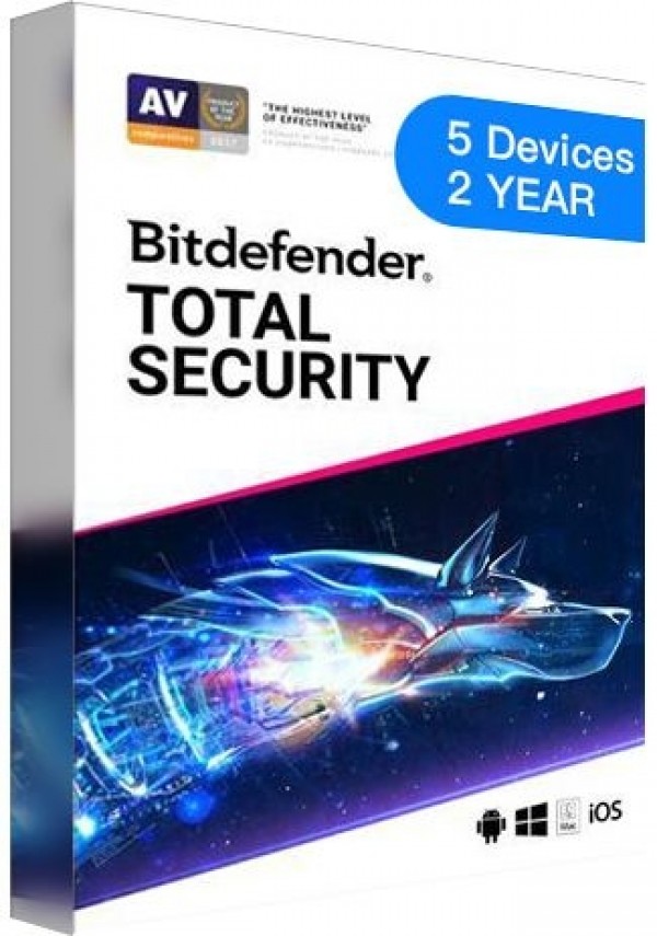 Bitdefender Total Security - 5 Devices - 2 Years 