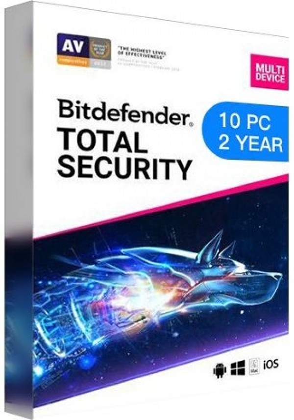 Bitdefender Total Security Multi Device / 10 Devices (2 Years)