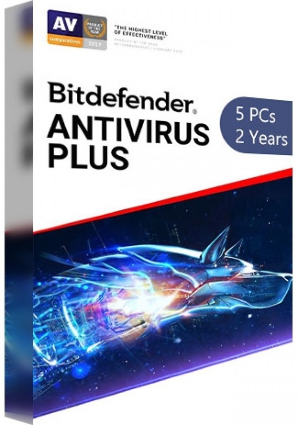 Bitdefender Antivirus Plus /5 PCs (2 Years)