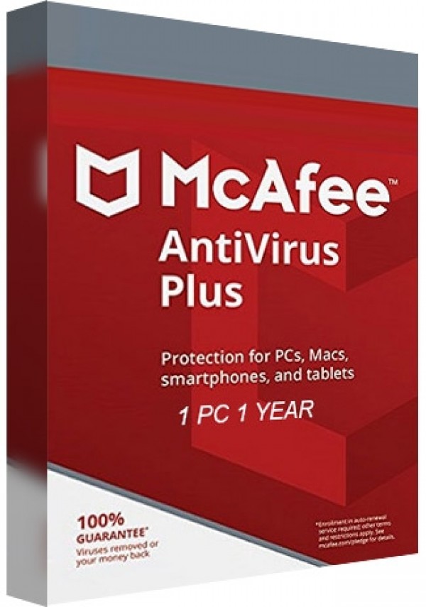 McAfee Antivirus Plus /1 PC (1 Year)