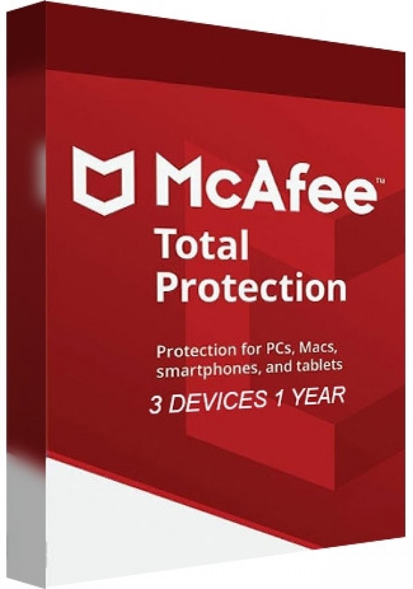 McAfee Total Protection /3 Devices (1 Year)